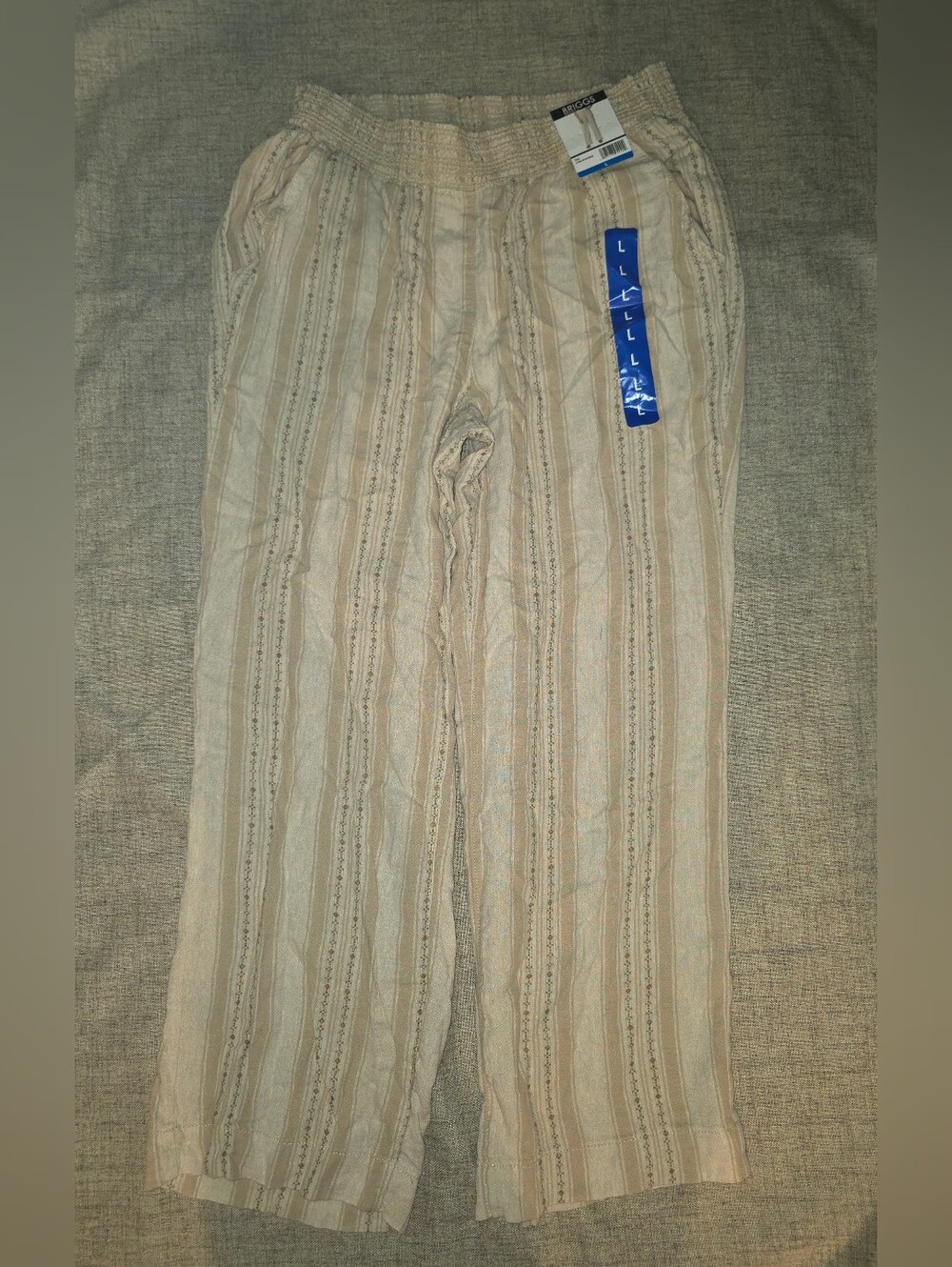 Briggs Ladies' Linen Blend Pull-On Pant Tan